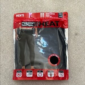 32 Degrees Men's Black Base Layer Pant